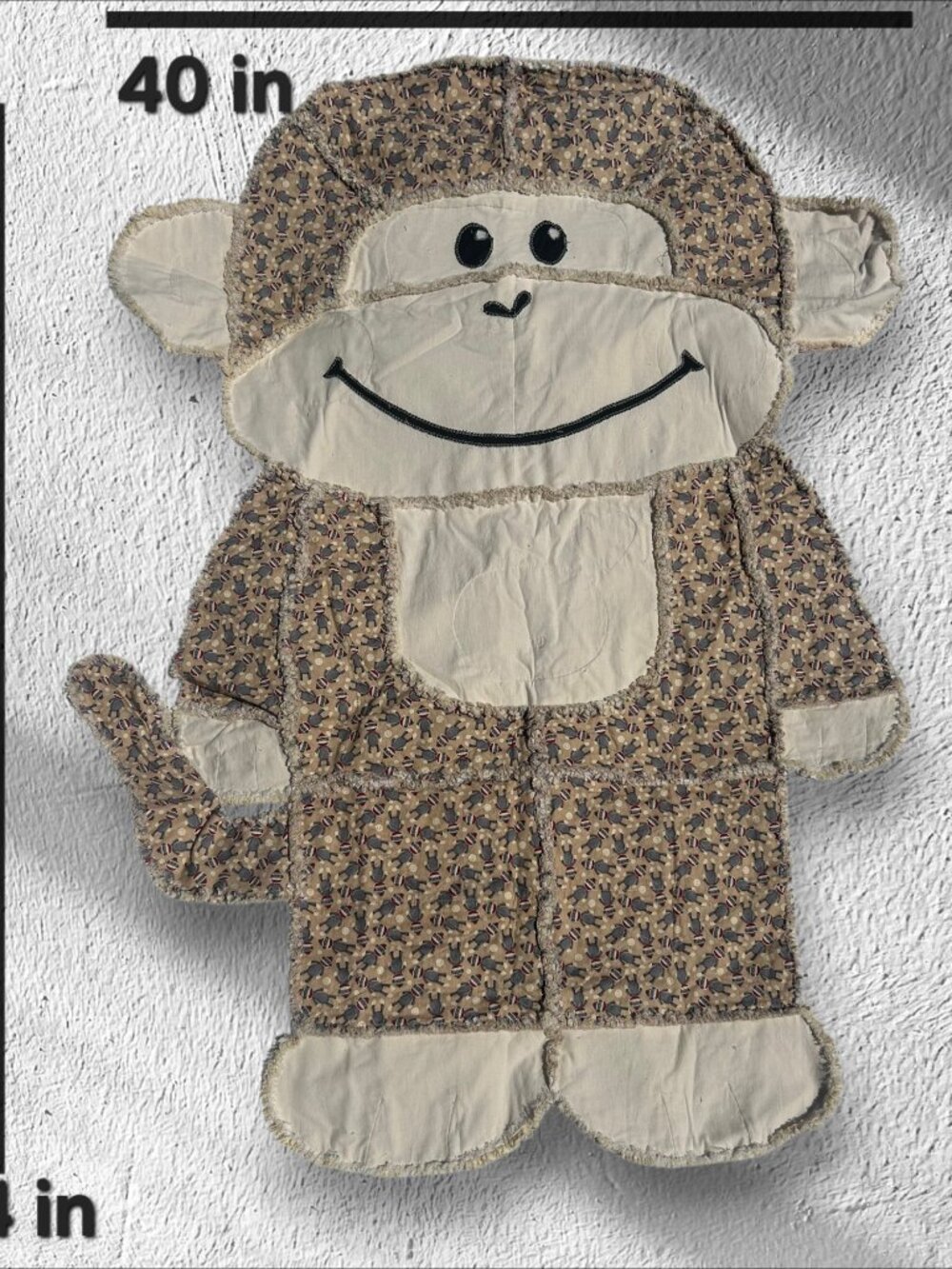 Handmade Monkey Shaped Rag Blanket - Picture 7 of 7